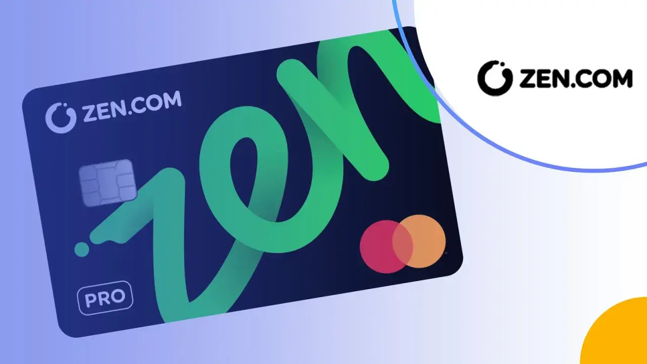 Karta ZEN.COM PRO z zielonym logo ZEN. Szybki zen blik płatności.