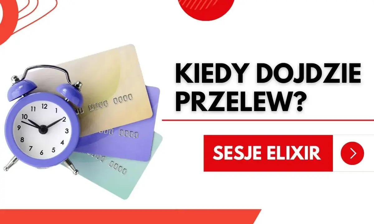 Budzik i karty płatnicze obok pytania "Kiedy dojdzie przelew?". Dowiedz się, ile idzie przelew z Niemiec.