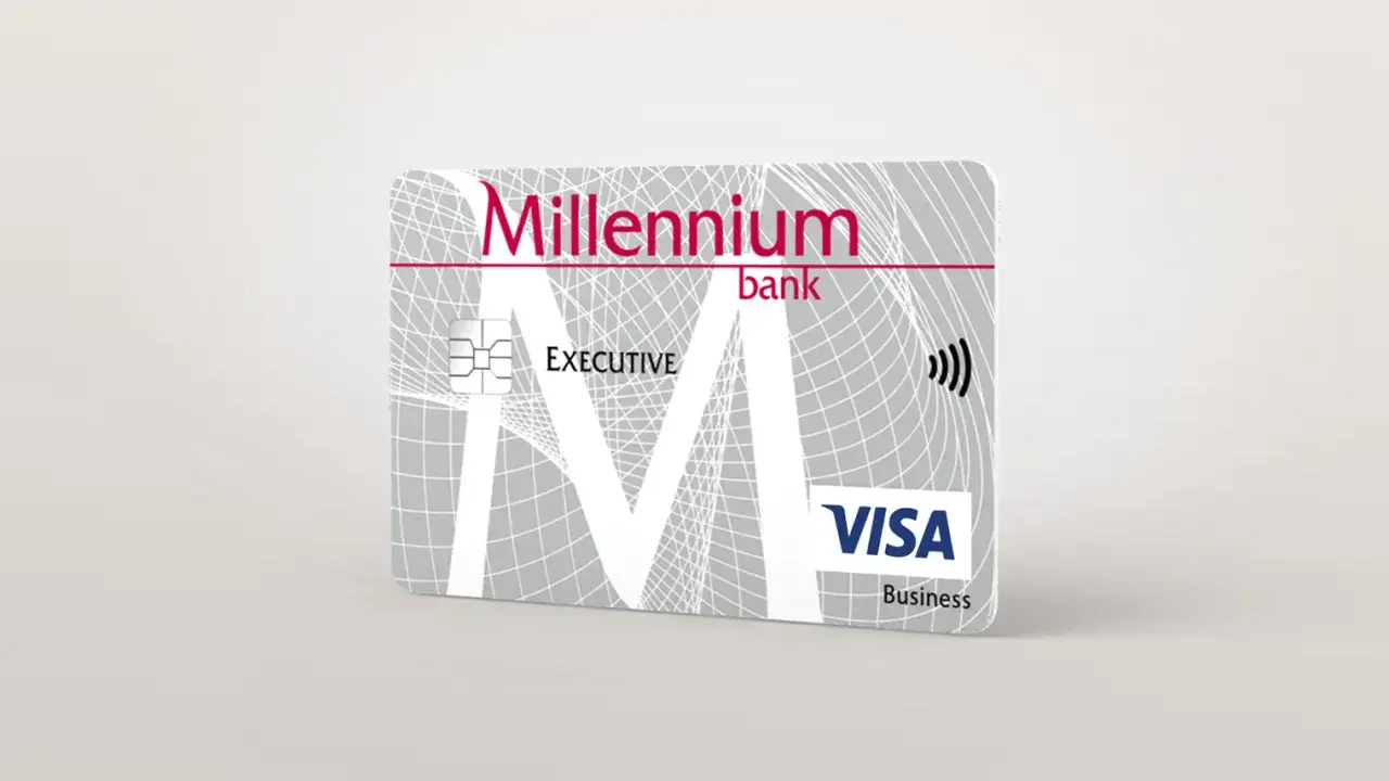 Karta Millennium Executive Visa Business. Płatności zbliżeniowe, idealne do transakcji w euro.