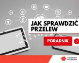 Dowiedz się, ile idzie przelew z innego banku. Poradnik "Jak sprawdzić przelew" z ikonami finansowymi i symbolem dolara.
