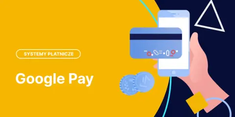 Dowiedz się, jak włączyć Google Pay, by płacić telefonem. Grafika przedstawia smartfon z kartą i monetami.