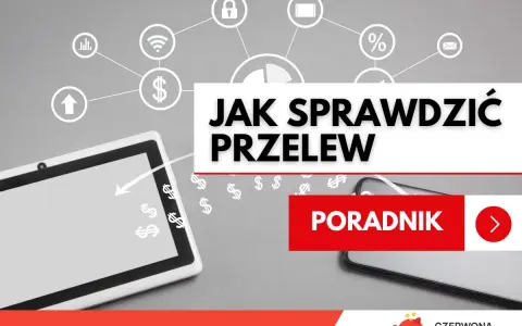 Dowiedz się, ile idzie przelew z innego banku. Poradnik "Jak sprawdzić przelew" z ikonami finansowymi i symbolem dolara.