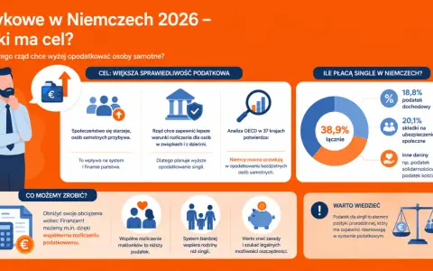 Niemcy: 1 klasa podatkowa singli to 38,9% łącznie. Rząd chce większej sprawiedliwości podatkowej, wspierając rodziny.