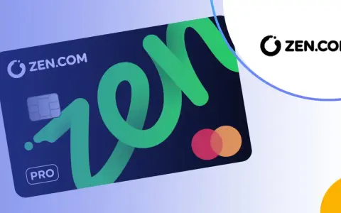 Karta ZEN.COM PRO z zielonym logo ZEN. Szybki zen blik płatności.