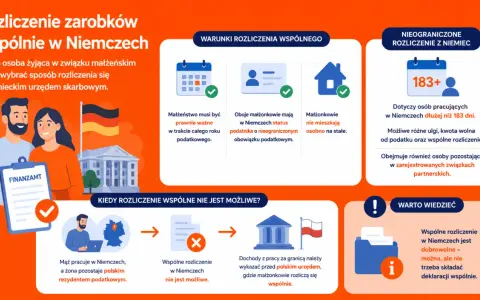 Jak rozliczyć dochody z Niemiec? Dowiedz się, kiedy wspólne rozliczenie jest możliwe i jakie warunki musisz spełnić.