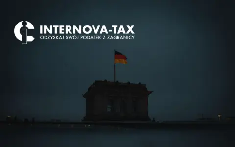 Internova-Tax: odzyskaj swój podatek z zagranicy. Niemiecki Reichstag z flagą, symbolizujący zwrot podatku macierzyńskiego w Niemczech.