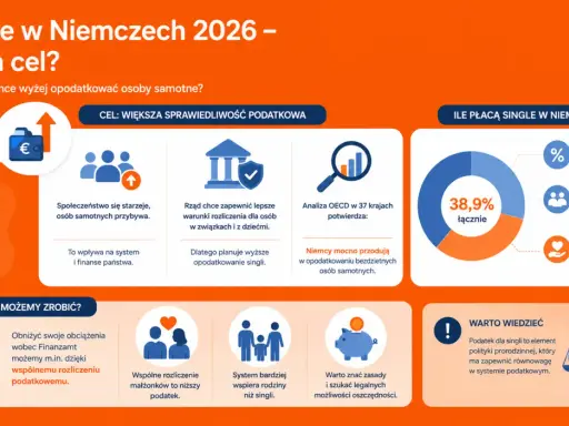 Niemcy: 1 klasa podatkowa singli to 38,9% łącznie. Rząd chce większej sprawiedliwości podatkowej, wspierając rodziny.