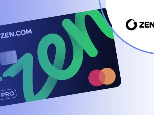 Karta ZEN.COM PRO z zielonym logo ZEN. Szybki zen blik płatności.