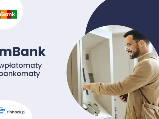 mBank: szybki czas realizacji wpłat i wypłat gotówki w planet cash. Mężczyzna korzysta z wpłatomatu.