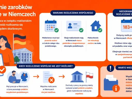 Jak rozliczyć dochody z Niemiec? Dowiedz się, kiedy wspólne rozliczenie jest możliwe i jakie warunki musisz spełnić.
