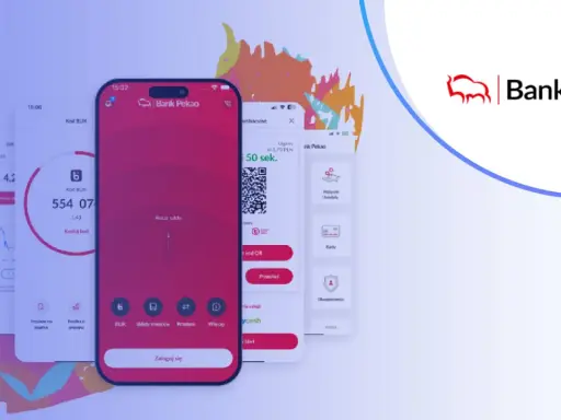 Aplikacja Banku Pekao z opcją przelew na telefon. Widoczny kod QR i dane do przelewu.