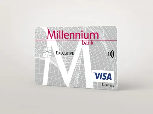 Karta Millennium Executive Visa Business. Płatności zbliżeniowe, idealne do transakcji w euro.